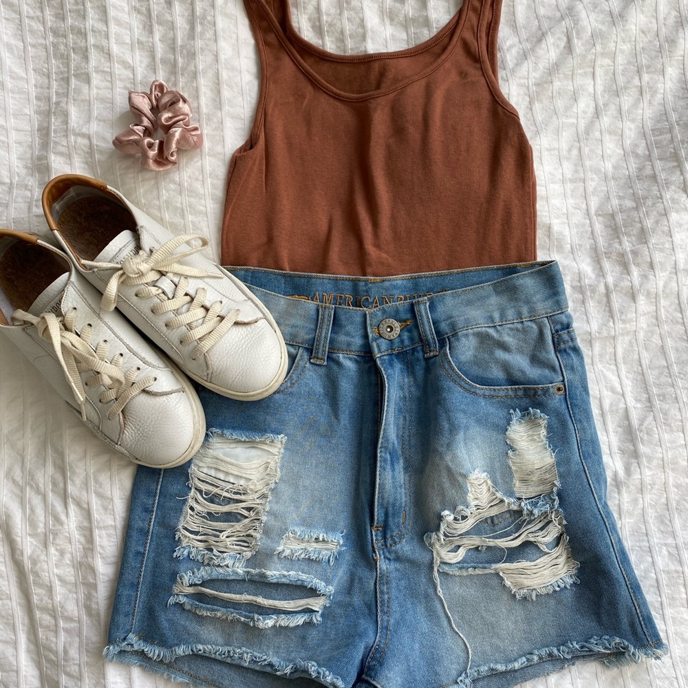 American Blue distressed high waisted shorts